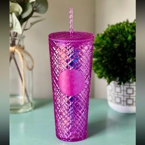 Starbucks 2023 Valentines Pink Diamond Jeweled Tumbler/Cold Cup